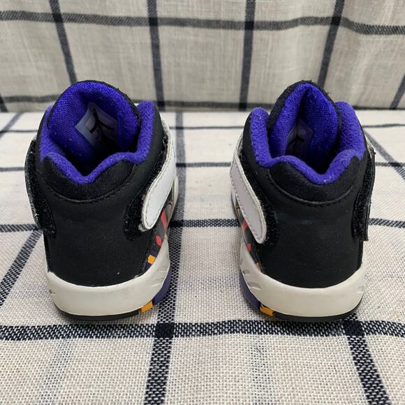 Nike Air Retro (2015) Jordan 8 Sneakers Shoes Infant Size 5C Pull On Hook & Loop - Picture 5 of 11